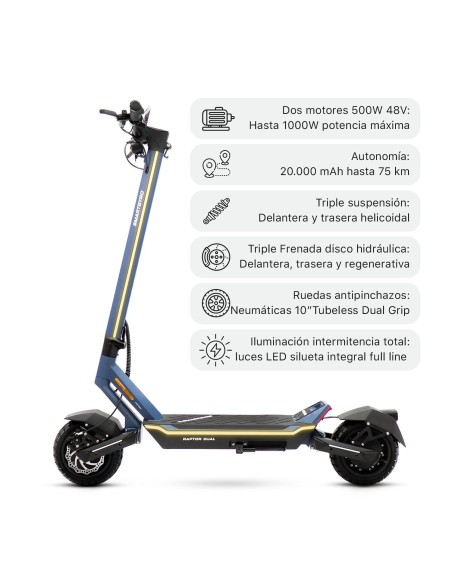 Patinete eléctrico smartGyro Raptor Dual Evo LR
