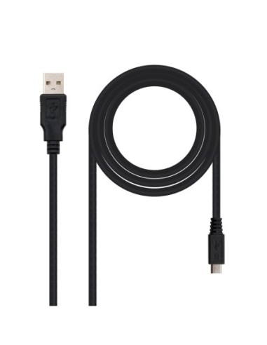 Nanocable CABLE USB 2.0, TIPO A/M-MICRO USB B/M, 0.8 M