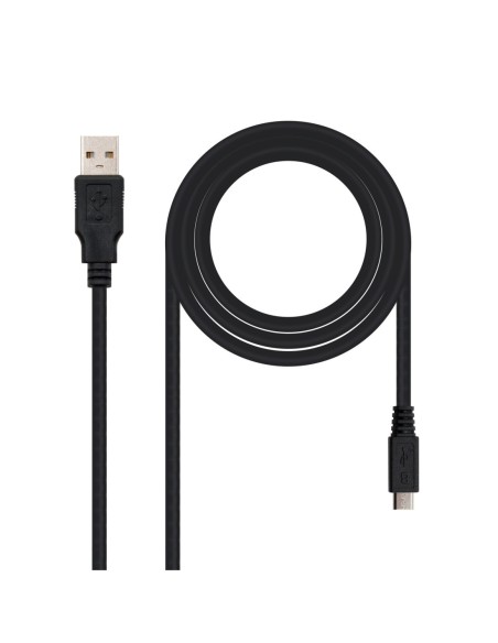 Nanocable CABLE USB 2.0, TIPO A/M-MICRO USB B/M, 0.8 M