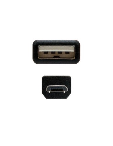 Nanocable CABLE USB 2.0, TIPO A/M-MICRO USB B/M, 0.8 M