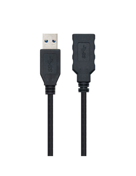 Nanocable Cable USB 3.0, Tipo A/M-A/H, Negro, 3.0 M
