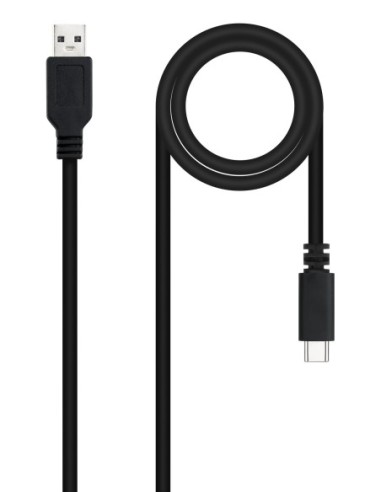 Nanocable USB 2.0, 2m cable USB USB C 2 x USB A Negro