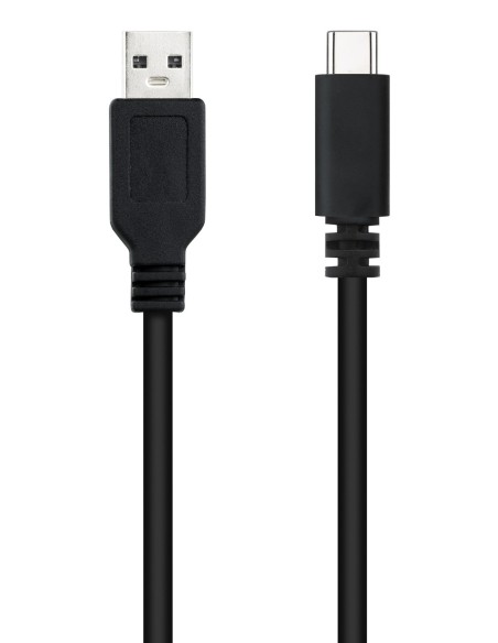 Nanocable USB 2.0, 2m cable USB USB C 2 x USB A Negro