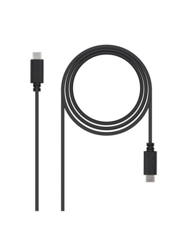 Nanocable USB 2.0, 1m cable USB USB C Negro