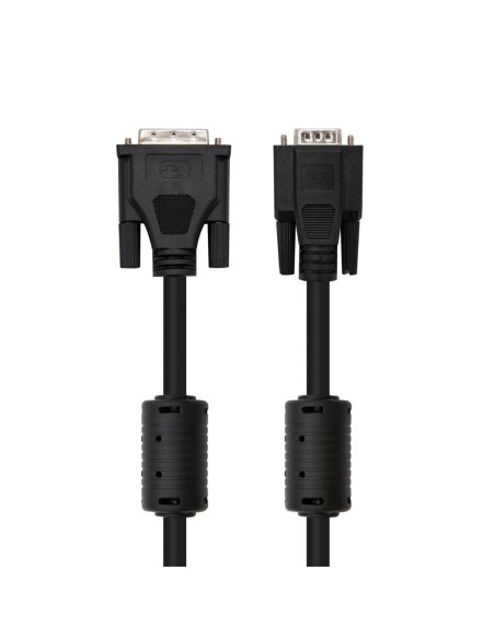 Nanocable DVI - VGA, 5m VGA (D-Sub) Negro