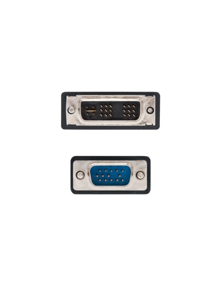 Nanocable DVI - VGA, 5m VGA (D-Sub) Negro